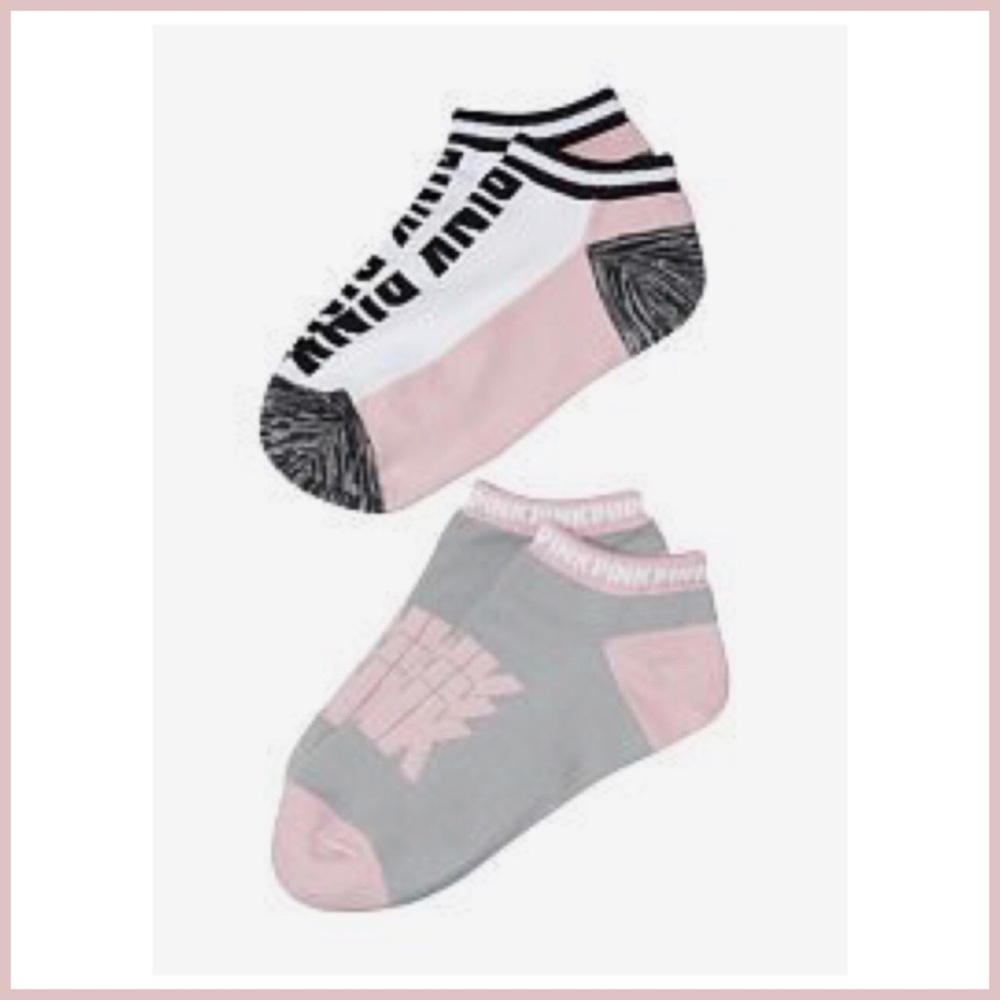 VS PINK ULTIMATE LOW SHOW ANKLE SOCKS COLORBLOCK